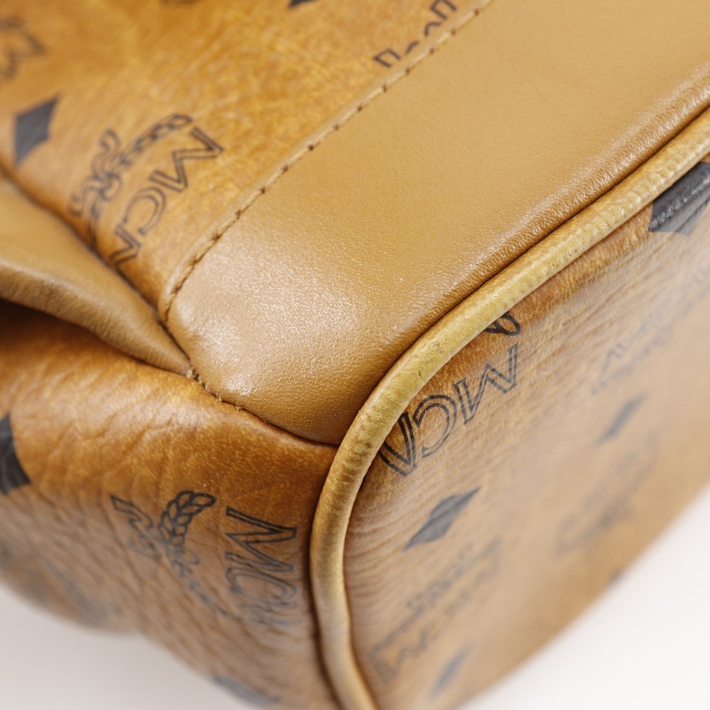 Mcm Logogram Rucksack Backpack Daypack Studs Brown - image 6